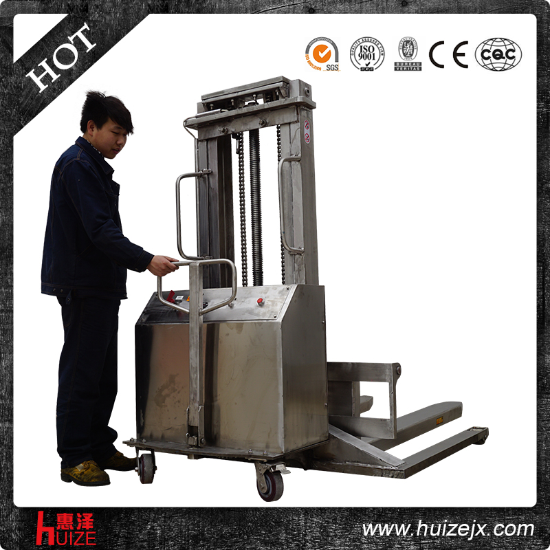 不銹鋼寬腿半電動堆高車 不銹鋼寬腿半電動堆高車