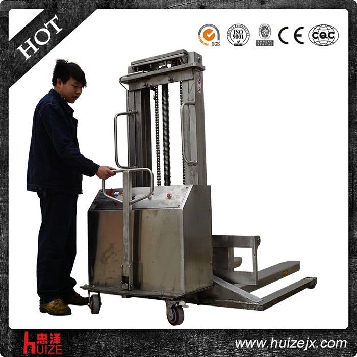 寬腿不銹鋼半電動堆高車 寬腿不銹鋼半電動堆高車